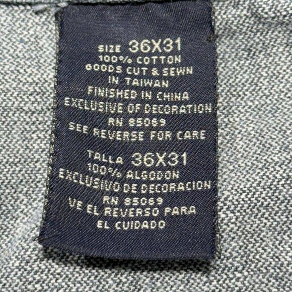 Paco Jeans Distressed Denim Baggy Pants Mens 36x31 Vintage Embroidered - Picture 3 of 10